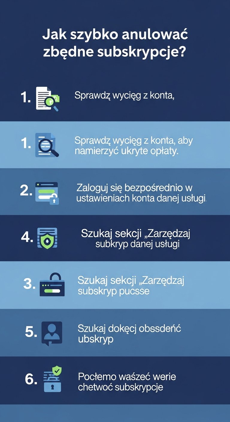 Infografika: Jak usunąć subskrypcję oprogramowania? Kompletny przewodnik po anulowaniu usług cyfrowych